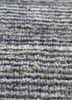 saga grey and black wool and viscose hand loom Rug - CloseUp