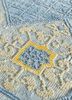 viscaya blue wool and silk hand knotted Rug - CloseUp