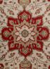thyme ivory wool hand knotted Rug - CloseUp