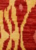 savana red and orange wool hand knotted Rug - CloseUp