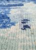 uvenuti blue wool hand knotted Rug - CloseUp