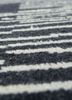 zuri grey and black wool hand knotted Rug - CloseUp