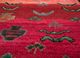 manchaha red and orange wool and bamboo silk hand knotted Rug - CloseUp