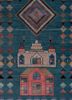 manchaha blue wool and bamboo silk hand knotted Rug - CloseUp manchaha blue wool and bamboo silk hand knotted Rug - CloseUp