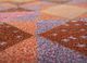 freedom manchaha red and orange wool and bamboo silk hand knotted Rug - CloseUp