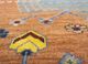 manchaha red and orange wool and bamboo silk hand knotted Rug - CloseUp