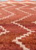 manchaha red and orange wool and bamboo silk hand knotted Rug - CloseUp manchaha red and orange wool and bamboo silk hand knotted Rug - CloseUp