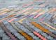 manchaha blue wool and bamboo silk hand knotted Rug - CloseUp