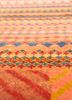 manchaha red and orange wool and bamboo silk hand knotted Rug - CloseUp