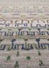 manchaha ivory wool and bamboo silk hand knotted Rug - CloseUp