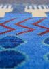 manchaha blue wool and bamboo silk hand knotted Rug - CloseUp manchaha blue wool and bamboo silk hand knotted Rug - CloseUp