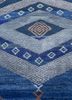 manchaha blue wool and bamboo silk hand knotted Rug - CloseUp manchaha blue wool and bamboo silk hand knotted Rug - CloseUp