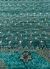manchaha blue wool and bamboo silk hand knotted Rug - CloseUp