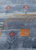 manchaha blue wool and bamboo silk hand knotted Rug - CloseUp manchaha blue wool and bamboo silk hand knotted Rug - CloseUp
