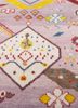 manchaha pink and purple wool and bamboo silk hand knotted Rug - CloseUp