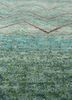 manchaha green wool and bamboo silk hand knotted Rug - CloseUp