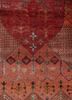 manchaha red and orange wool and bamboo silk hand knotted Rug - CloseUp manchaha red and orange wool and bamboo silk hand knotted Rug - CloseUp