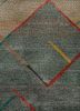 manchaha blue wool and bamboo silk hand knotted Rug - CloseUp