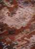 manchaha red and orange wool and bamboo silk hand knotted Rug - CloseUp