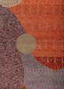 manchaha red and orange wool and bamboo silk hand knotted Rug - CloseUp manchaha red and orange wool and bamboo silk hand knotted Rug - CloseUp