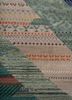 manchaha green wool and bamboo silk hand knotted Rug - CloseUp