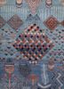 manchaha blue wool and bamboo silk hand knotted Rug - CloseUp manchaha blue wool and bamboo silk hand knotted Rug - CloseUp