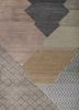 manchaha grey and black wool and bamboo silk hand knotted Rug - CloseUp