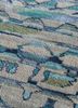 manchaha blue wool and bamboo silk hand knotted Rug - CloseUp