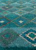 manchaha blue wool and bamboo silk hand knotted Rug - CloseUp manchaha blue wool and bamboo silk hand knotted Rug - CloseUp