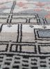 freedom manchaha grey and black wool and bamboo silk hand knotted Rug - CloseUp