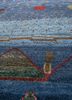 freedom manchaha blue wool and bamboo silk hand knotted Rug - CloseUp