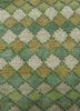 freedom manchaha green wool and bamboo silk hand knotted Rug - CloseUp