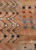 freedom manchaha red and orange wool and bamboo silk hand knotted Rug - CloseUp