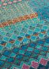 manchaha blue wool and bamboo silk hand knotted Rug - CloseUp manchaha blue wool and bamboo silk hand knotted Rug - CloseUp