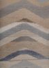 manchaha beige and brown wool and bamboo silk hand knotted Rug - CloseUp
