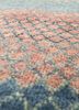 manchaha blue wool hand knotted Rug - CloseUp