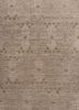 erbe beige and brown afghan wool hand knotted Rug - CloseUp