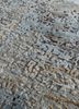 uvenuti grey and black wool and bamboo silk hand knotted Rug - CloseUp