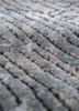 entropy grey and black wool and bamboo silk hand knotted Rug - CloseUp