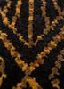 azalea grey and black wool and bamboo silk hand knotted Rug - CloseUp