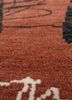 anghs red and orange wool and bamboo silk hand knotted Rug - CloseUp anghs red and orange wool and bamboo silk hand knotted Rug - CloseUp