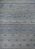 manchaha blue wool and silk hand knotted Rug - CloseUp