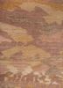 manchaha red and orange wool and silk hand knotted Rug - CloseUp
