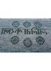 manchaha blue wool and silk hand knotted Rug - CloseUp manchaha blue wool and silk hand knotted Rug - CloseUp