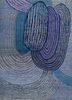 kavi x manchaha blue wool hand knotted Rug - CloseUp kavi x manchaha blue wool hand knotted Rug - CloseUp
