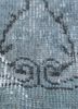 lacuna blue wool hand knotted Rug - CloseUp