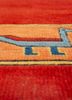 nuray red and orange wool hand knotted Rug - CloseUp