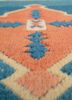 nuray blue wool hand knotted Rug - CloseUp