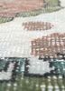 vintage beige and brown wool hand knotted Rug - CloseUp