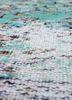 vintage green wool hand knotted Rug - CloseUp vintage green wool hand knotted Rug - CloseUp